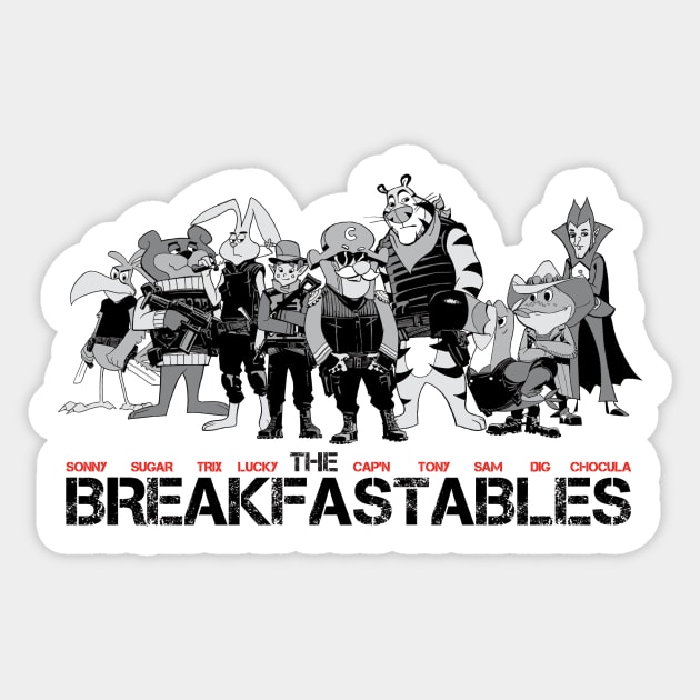 The Breakfastables Sticker by WhiskeyMech